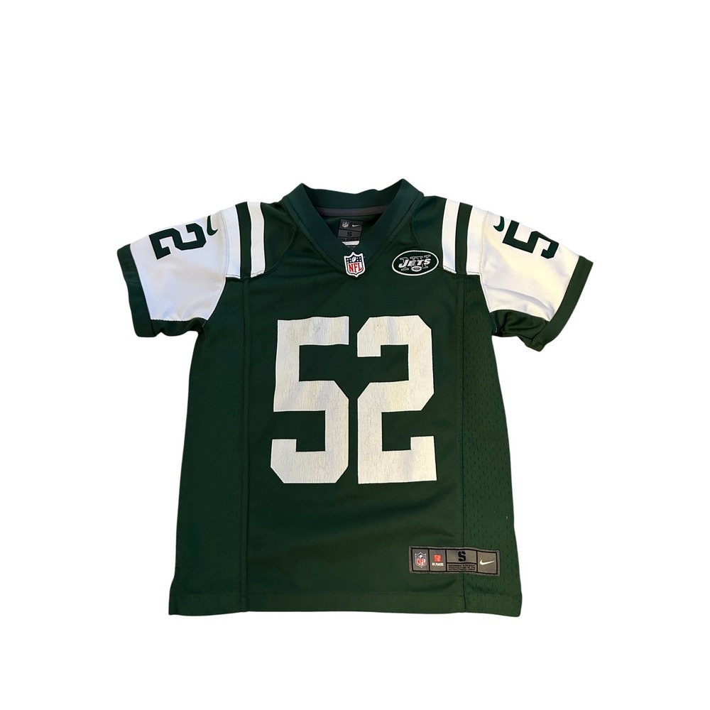 Nike New York Jets David Harris 52 Jersey Kids Small 8 Green NFL On Field